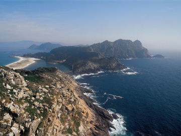 Vista aérea Islas Cíes Vista aérea Islas Cíes